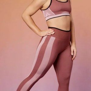 Fabletics Rust and Pink Sports Bra